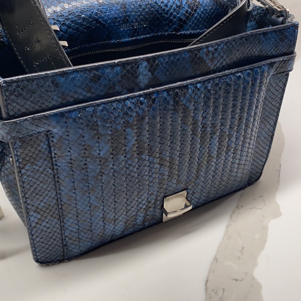 Zadig and Voltaire cobalt blue snakeskin crossbody - Picture 13 of 16